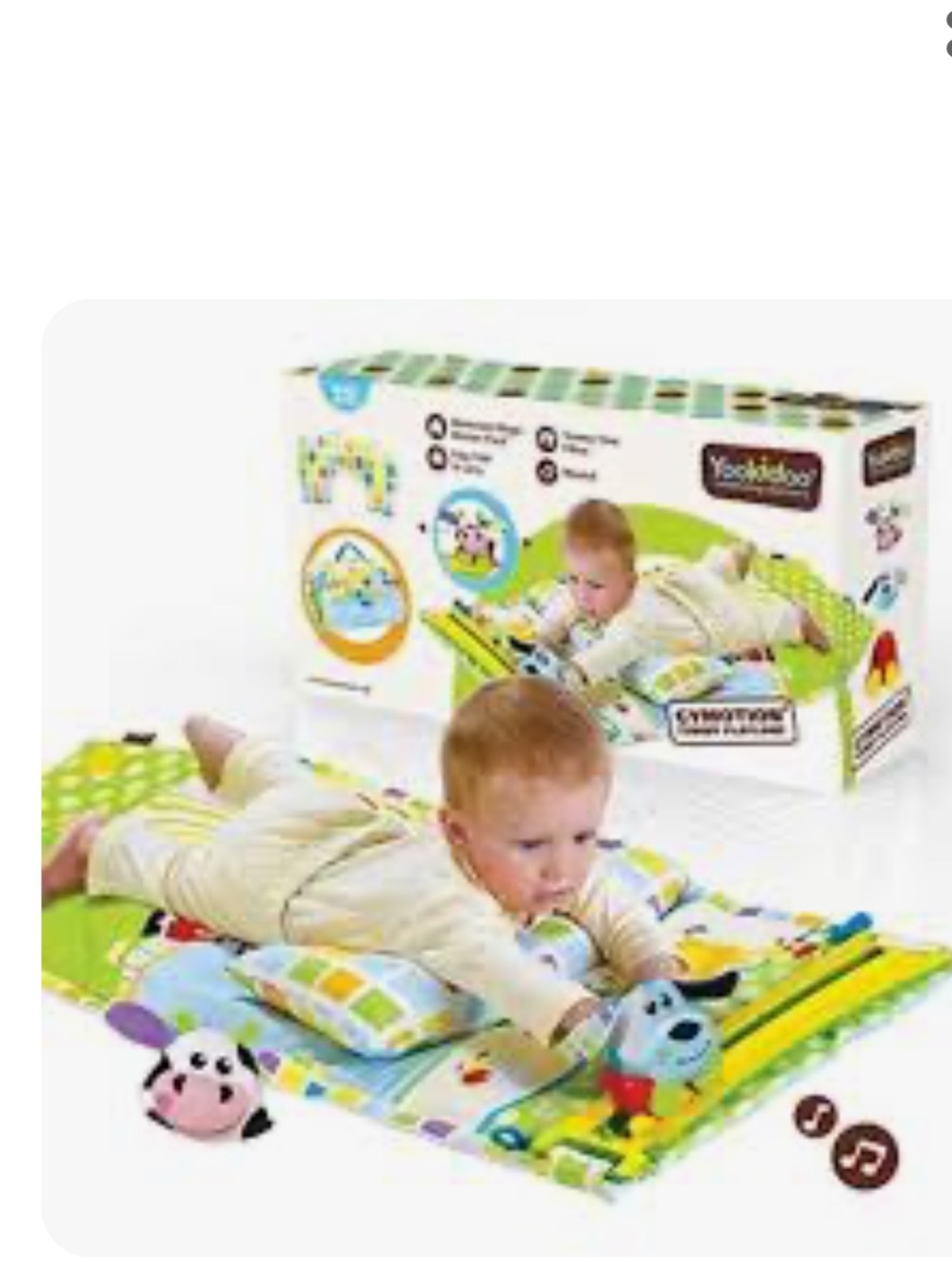 Yookidoo,New never used Green Baby Play Mat with Musical Puppy, no box
